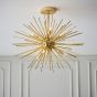 Ortano 6 Ceiling Light Satin Brass