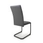 Arlingmere Grey Leather Effect Cantilever Dining Chair – Black Metal Legs (4pk)