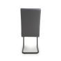 Arlingmere Grey Leather Effect Cantilever Dining Chair – Black Metal Legs (4pk)