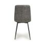 Rivomont Grey Microfibre Contemporary Dining Chair – Black Metal Tapered Legs (4pk)