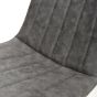 Rivomont Grey Microfibre Contemporary Dining Chair – Black Metal Tapered Legs (4pk)