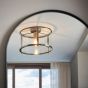 Hoptano 1 Ceiling Light Antique Brass
