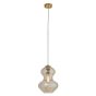 Keldano Shaped Pendant Satin Brass Champagne