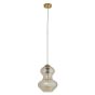 Keldano Shaped Pendant Satin Brass Champagne