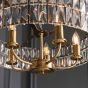 Cliftano 5 Pendant Light Antique Brass
