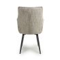 Monteley Toffee Fabric Swivel Dining Chair – Black Metal Tapered Legs (2pk)