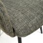Monteley Moss Green Fabric Swivel Dining Chair – Black Metal Tapered Legs (2pk)