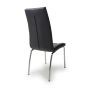 Mayfabury Black Leather Effect Dining Chair – Chrome Metal Legs (2pk)