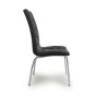 Mayfabury Black Leather Effect Dining Chair – Chrome Metal Legs (2pk)