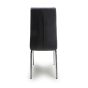 Mayfabury Black Leather Effect Dining Chair – Chrome Metal Legs (2pk)