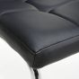 Mayfabury Black Leather Effect Dining Chair – Chrome Metal Legs (2pk)