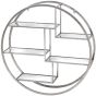 Large Circular Silver Wall Hanging Multi Shelf by Hill Interiors | Style Our Home