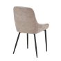 Veroton Mink Upholstered Dining Chair with Curved Back and Metal Legs (4pk)
