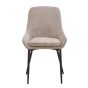 Veroton Mink Upholstered Dining Chair with Curved Back and Metal Legs (4pk)