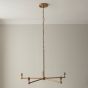 Santiagano 5 Pendant Light Fitting Brushed Brass