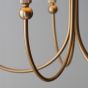 Santiagano 5 Pendant Light Fitting Curved Brass