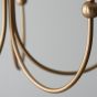 Santiagano 5 Pendant Light Fitting Curved Brass