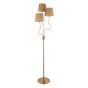 Wrigglano 3 Floor Lamp Brushed Aged Brass