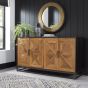 Indus Rustic Oak & Peppercorn Wide Sideboard | Bentley Designs | Sideboard | Style Our Home