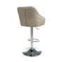 Carltmere Mink Leather Effect Swivel Bar Stool with Chrome Base (2pk)