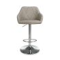Carltmere Mink Leather Effect Swivel Bar Stool with Chrome Base (2pk)