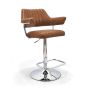 Carltmere Tan Leather Effect Swivel Bar Stool with Chrome Frame (2pk)