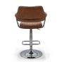 Carltmere Tan Leather Effect Swivel Bar Stool with Chrome Frame (2pk)