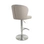 Carltmere Mink Brushed Velvet Swivel Bar Stool with Stainless Steel Base