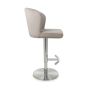 Carltmere Mink Brushed Velvet Swivel Bar Stool with Stainless Steel Base