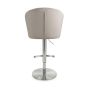 Carltmere Mink Brushed Velvet Swivel Bar Stool with Stainless Steel Base