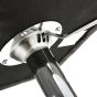 Carltmere Grey Brushed Velvet Swivel Bar Stool with Stainless Steel Base