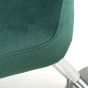 Carltmere Green Brushed Velvet Swivel Bar Stool with Stainless Steel Base