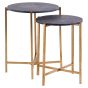 Set Of 2 Gold And Black Marble Tables by Hill Interiors | Style Our Home