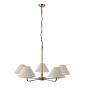 Lillano 5 Pendant Light Antique Brass