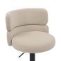Meridston Cream Upholstered Adjustable Swivel Bar Stool with Black Base (2pk)