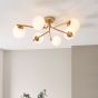 Aarono Ceiling Light Brushed Aged Brass by Gallary Living | Style Our Home