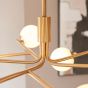 Aarono 10 Pendant Light Brushed Aged Brass
