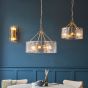 Kellerano 4 Pendant Light Brushed Aged Brass