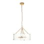 Kellerano 6 Pendant Light Brushed Aged Brass