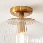 Somersano Domed Ceiling Light Vintage Brass