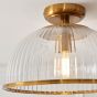 Somersano Domed Ceiling Light Vintage Brass