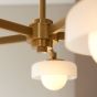 Bossano 5 Pendant Light Brushed Aged Brass