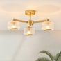Stamfano Ceiling Light Brushed Aged Brass by Gallary Living | Style Our Home