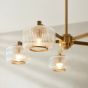 Stamfano 5 Pendant Light Brushed Aged Brass