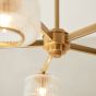 Stamfano 5 Pendant Light Brushed Aged Brass