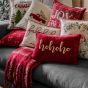 Heritano Check Faux Mohair Throw Red