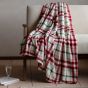 Heritano Check Rolled Fleece Red by Gallary Living | Style Our Home