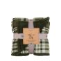 Tartano Sherpa Throw Olive