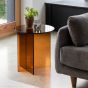 Parenzo Glass Side Table Bronze