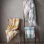 Checkano Faux Mohair Throw Grey